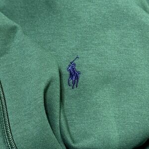 NWT Polo Ralph Lauren Double Knit Full Zip Hoodie Solid Green 3XLT Blue Pony